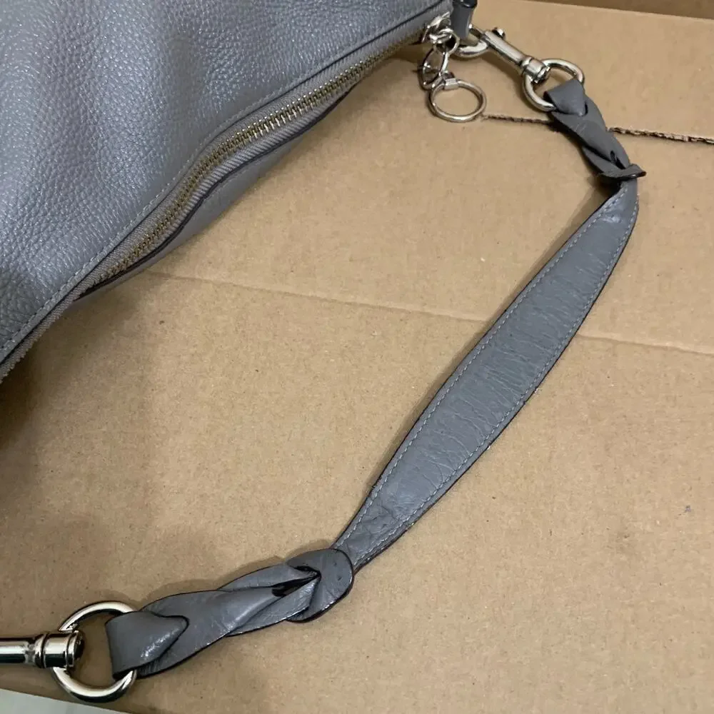 COACH Refined Gray Pebbled Leather ABBY Duffle Sac Hobo F31507